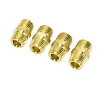Hexagonal Double Threaded BSPP BSPT Carbon Steel Pneumatic Quick Connection Fittings for Air Tool Gas Leak Prevention Carbon Steel Pneumatic Fittings
