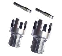 Hexagonal Drill-Compatible Threader Tool for D15 / D20 Plumbing Pipes, Internal/External Cutting Carbon Steel Plumbing Threading Tool