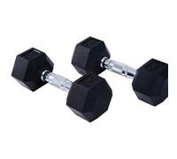 Hexagonal Dumbbells Kit Weight Lifting Exercise for Home Fitness 2x5kg HOMCOM