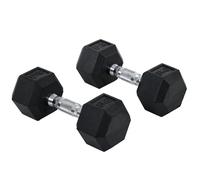 Hexagonal Dumbbells Kit Weight Lifting Exercise for Home Fitness 2x8kg HOMCOM