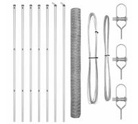 Hexagonal Fence Ground Fix Mesh Garden Terrace Barrier Outdoor Posts vidaXL
