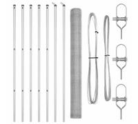 Hexagonal Fence Ground Fix Mesh Garden Terrace Barrier Outdoor Posts vidaXL