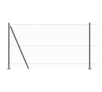 Hexagonal Fence with Concrete Base Mesh Post Outdoor Barriers Garden vidaXL