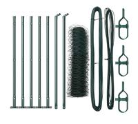 Garden Hexagon Fence Green 0.5x10m Steel Metal UV-Resistant 5-Roll Kit Outdoors