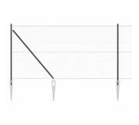vidaXL Welded Wire Fence with Spikes 25 x 1 m (W x H) PVC-Coated Steel