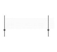 vidaXL Welded Wire Fence 25 x 0.5 m (W x H) PVC-Coated Steel Grey Mesh