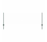 Outdoor Fence Panel Roll Green Steel Powder-Coated 2500x2.7x50cm Hex With Posts