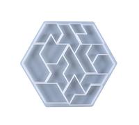 Hexagonal for Tank Figure Puzzle Mold Building Blocks Teasers Toy Mold Fun and Challenging Logical Thinking Game Puzzle Molds for Resin Casting