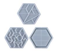 Hexagonal for Tank Figure Puzzle Mold Building Blocks Teasers Toy Mold Fun and Challenging Logical Thinking Game Puzzle Molds for Resin Casting