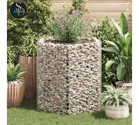 Hexagonal Gabion Planter Outdoor Garden Plant Basket Pot Galvanised Steel vidaXL