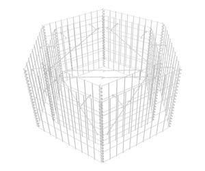 Hexagonal Gabion Planter Outdoor Garden Plant Basket Pot Multi Sizes vidaXL