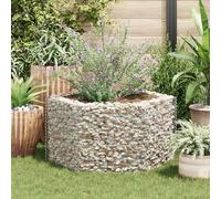 Hexagonal Gabion Planter Stones Cage Basket 100x90x50 cm Galvanised steel