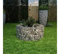 Hexagonal Gabion Raised Bed 100x90x50 cm Berkfield Home Silver One Size