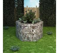 Hexagonal Gabion Raised Bed 160x140x100 cm Berkfield Home Silver One Size