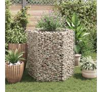 Hexagonal Gabion Raised Bed, Galvanised Steel, Silver, 100 x 90 x 100 cm