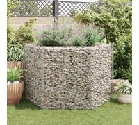 Hexagonal Gabion Raised Bed, Galvanised Steel, Silver, 160 x 140 x 100 cm