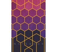 Hexagonal Geometric Design Cream Paper Composition Notebook Pink/Orange with 120 lined pages: Softer contrast cream paper 6x9 inches