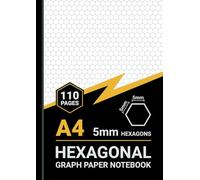 Hexagonal Graph Paper Notebook A4: Hex Grid Paper, 5mm Hexagons, For Organic Chemistry, 110 Pages