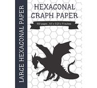 Hexagonal Graph Paper: The large hexagons measure .5" per side | 100 pages,8.5 x 0.23 x 11 inches