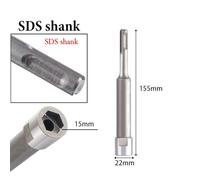 Hexagonal Hammer Socket for Impact Socket Anchor Bolts, Made of Chrome Vanadium Steel, 155-180mm Length, 8/10/12mm Inner Hole, Compatible with Electric Hammer, Square SDS Shank