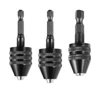 Hexagonal Handle Three Jaw Chucks Pack of 3 for Quick Drill Bit Swaps Boosting Productivity Professional Crafting Needs Efficient Drill Bit Replacement