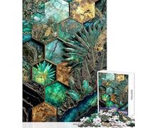 Hexagonal Harmony Kintsugi Art Jigsaw for Adults1000 Pieces Strengthen Mind Clarity And Sharpness Calm Serene Leisure Activity (38x26cm)