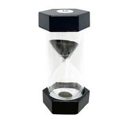Hexagonal Hourglass Timer - 15 Min, Black