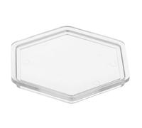 Hexagonal Jewelry Polisher Tumbler Replacement Lid, 6808 Acrylic | Sealed Cover, Dust Prevention, Stable Drum Support, for Jewelry Polishing Machine, Crafting and Beading