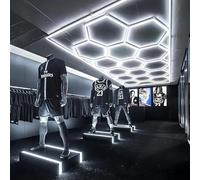 Hexagonal LED Lights | Ultra-Bright 6500K+ | Modern Ceiling Panel for Garage & Home