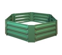 Hexagonal Metal Raised Garden Bed - Green Steel Outdoor Planter Box For Growing Veg, Fruit, Herbs & Flowers - H30 X W102 X D102Cm