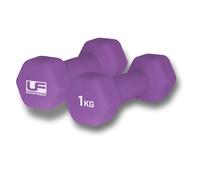 Urban Fitness Neoprene Covered Hex Dumbbells Fitness (Pair) Purple 2 x 1kg