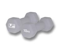 Hexagonal neoprene-coated dumbbell UFE Urban Fitness (x2) 10 kg