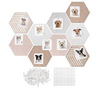 Hexagonal Notice Board | Aesthetic Hexagon Home Decor | Picture Board Acoustic Panel Set for Cards, DIY Crafts, Notes, Living Room, Bedroom, Nursery, School, Classroom