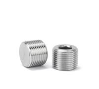 Hexagonal NPT1/8 1/4" 3/8" 1/2" 304 Stainless Steel Hexagonal Pneumatic Fitting End Cap 1Pcs(10PCS NPT 1l16)
