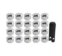 Hexagonal Nut Covers 20mm Rustproof for Tesla Wheels | Strong ABS plastic material, includes puller tool, easy 10-minute installation, dust protection