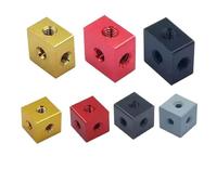 Hexagonal Nut M3 M4 M5 M6 M8 M10 Aluminum Six-sided Thread Screw Cube Nut Block Connector(Aluminum Natural,M10 30X30X30(1pcs))