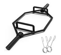 Hexagonal Olympic Trap Bar Olympic Bar Hex Bar Compatible with Discs Ø50 mm Hexagonal Bar for Shoulder Lifts and Deadlifts