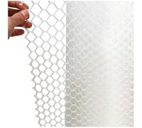 Hexagonal Plastic Garden Fence -Rabbit & Poultry Wire Mesh for Garden & Balcony 1x30m (3x98ft) White Protective Netting for Chickens & Pets