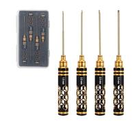 Hexagonal Screw Driver Set 4 Piece Nonslip Handle 1.5/2/2.5/3.0mm Allen Wrench for Precisions Tool Repair Applications Screwdriver with Honeycombs Grip