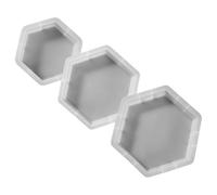 Hexagonal Silicone Mold 3pcs with Deep Pour Structure Large | Lightweight Washable Design, Polished Smooth Surface, Stable Upright Frame, for Resin Artists and Bouquets