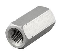 Hexagonal sleeves with internal thread, stainless steel A2 / V2A, threaded sleeves, connecting sleeves, spacer nuts, long nut (M10 x 40 mm, pack of 10)