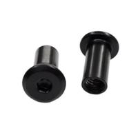 Hexagonal Socket Bolt 20PCS Black 304 Stainless Steel Rivet Nuts Hex Socket Furniture Connector Cap Nuts(M6 x 30mm)
