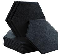 Hexagonal Soundproofing Panels 12 Pcs Sound Absorbing Panels Wall Absorcion For Home Recording Studio Acoustic Insulator Door Sealing Strip for Studio(36-Dark Gray,Small Hexagon,1.0cm Super Density)