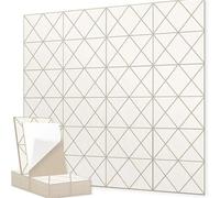 Hexagonal Soundproofing Panels Self-Adhesive Slotted Polyester Felt Soundproof Wall Tiles, Noise Reduction For Office Partition Decor for Studio(White)