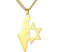 Hexagonal star stainless steel David Star necklace, Jewish symbol jewelry, suitable for men and women, modern design, durable pendant that can be given to family and friends