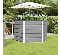 vidaXL Planter Light Grey 129 x 129 x75 cm Steel