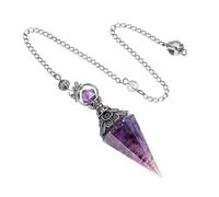 Hexagonal Stone Pendulums Natural Crystal Decoration For Psychic Readings And Energy Balancings Decors