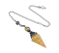 Hexagonal Stone Pendulums Natural Crystal Decoration For Psychic Readings And Energy Balancings Decors