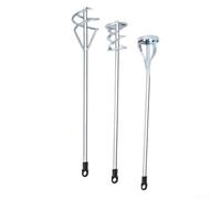Hexagonal Three-Headed Mixing Paddle for Electric Drills, Heavy Duty Stirrer Rod for Putty Cement Paint, Double Ring Triangle Spiral Design, Bend Resistant Mixer for Home Improvement Projects