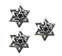 Hexagram Alloy Brooch Antique-Style Secure Clasp Lightweight Jewelry Women Men Multipurpose Vintage Brooch